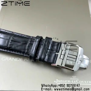 Master Reverso Tribute Small Seconds 3988482 SS MGF 1:1 Best Version White Dial on Black Leather Strap A854A - Super Clone Watch | 1:1 Best Version