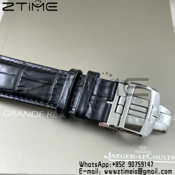 Master Reverso Tribute Small Seconds 3988482 SS MGF 1:1 Best Version White Dial on Black Leather Strap A854A - Super Clone Watch | 1:1 Best Version