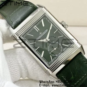 Master Reverso Tribute Small Seconds SS MGF 1:1 Best Version Green Dial on Green Leather Strap A854A - Super Clone Watch | 1:1 Best Version