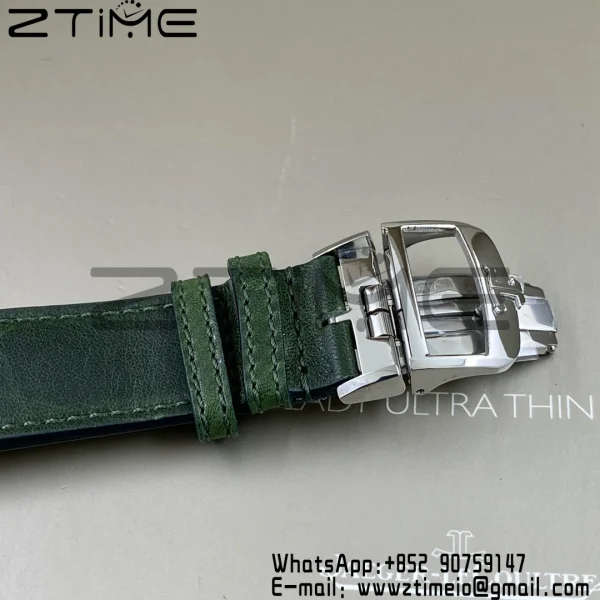 Master Reverso Tribute Small Seconds SS MGF 1:1 Best Version Green Dial on Green Leather Strap A854A - Super Clone Watch | 1:1 Best Version