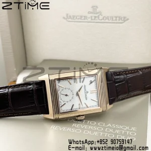 Master Reverso Tribute Small Seconds RG MGF 1:1 Best Version White Dial on Brown Leather Strap A854A - Super Clone Watch | 1:1 Best Version