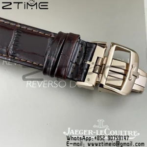 Master Reverso Tribute Small Seconds RG MGF 1:1 Best Version White Dial on Brown Leather Strap A854A - Super Clone Watch | 1:1 Best Version