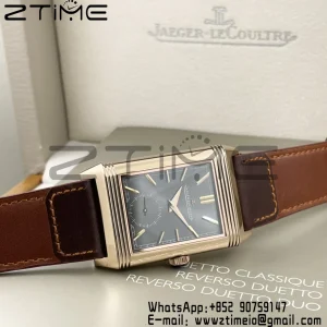 Master Reverso Tribute Small Seconds RG MGF 1:1 Best Version Gray Dial on Brown Leather Strap A854A - Super Clone Watch | 1:1 Best Version