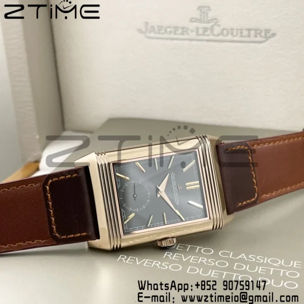 Master Reverso Tribute Small Seconds RG MGF 1:1 Best Version Gray Dial on Brown Leather Strap A854A - Super Clone Watch | 1:1 Best Version