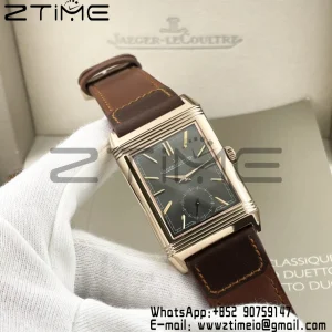Master Reverso Tribute Small Seconds RG MGF 1:1 Best Version Gray Dial on Brown Leather Strap A854A - Super Clone Watch | 1:1 Best Version