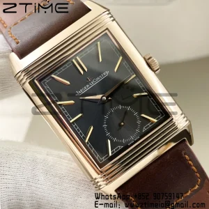 Master Reverso Tribute Small Seconds RG MGF 1:1 Best Version Gray Dial on Brown Leather Strap A854A - Super Clone Watch | 1:1 Best Version