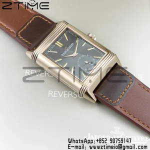 Master Reverso Tribute Small Seconds RG MGF 1:1 Best Version Gray Dial on Brown Leather Strap A854A - Super Clone Watch | 1:1 Best Version
