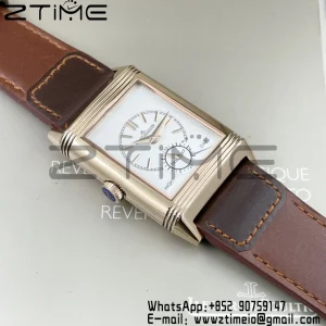 Master Reverso Tribute Small Seconds RG MGF 1:1 Best Version Gray Dial on Brown Leather Strap A854A - Super Clone Watch | 1:1 Best Version