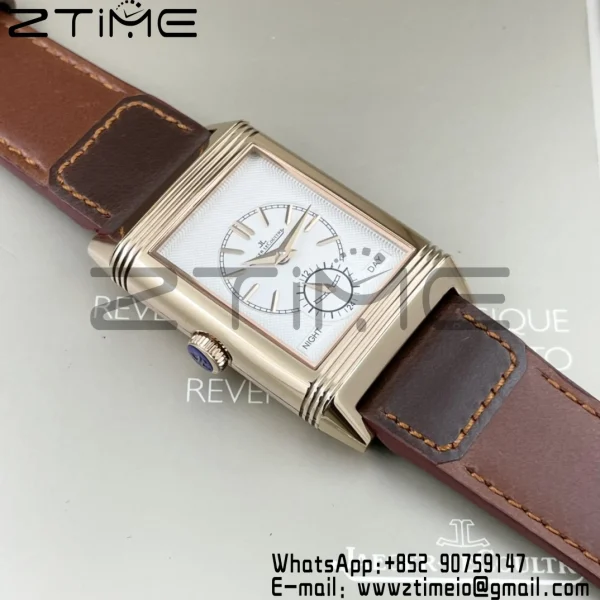 Master Reverso Tribute Small Seconds RG MGF 1:1 Best Version Gray Dial on Brown Leather Strap A854A - Super Clone Watch | 1:1 Best Version