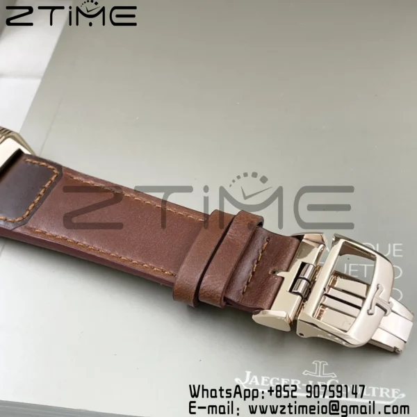 Master Reverso Tribute Small Seconds RG MGF 1:1 Best Version Gray Dial on Brown Leather Strap A854A - Super Clone Watch | 1:1 Best Version