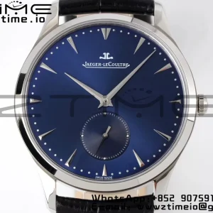 Master Ultra Thin Small Second 1358480 SS ZF 1:1 Best Edition Blue Dial on Black Leather Strap A896 - Super Clone Watch | 1:1 Best Version