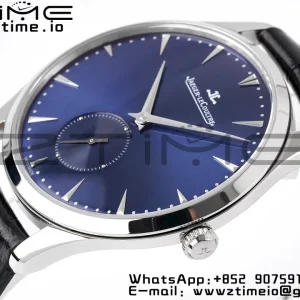 Master Ultra Thin Small Second 1358480 SS ZF 1:1 Best Edition Blue Dial on Black Leather Strap A896 - Super Clone Watch | 1:1 Best Version