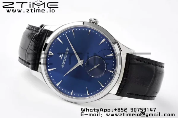 Master Ultra Thin Small Second 1358480 SS ZF 1:1 Best Edition Blue Dial on Black Leather Strap A896 - Super Clone Watch | 1:1 Best Version