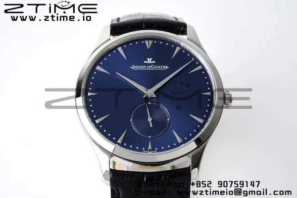Master Ultra Thin Small Second 1358480 SS ZF 1:1 Best Edition Blue Dial on Black Leather Strap A896 - Super Clone Watch | 1:1 Best Version
