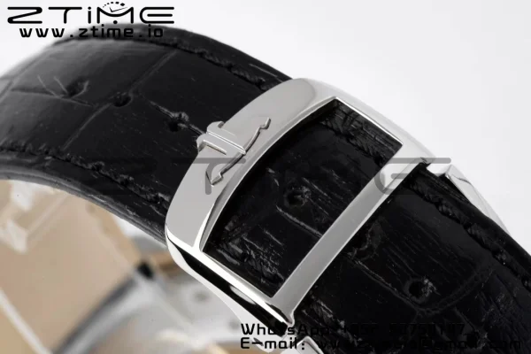Master Ultra Thin Small Second 1358420 SS ZF 1:1 Best Edition Black Dial on Black Leather Strap A896 - Super Clone Watch | 1:1 Best Version