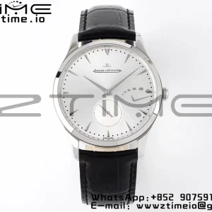 Master Ultra Thin Small Second 1358420 SS ZF 1:1 Best Edition Silver Dial on Black Leather Strap A896 - Super Clone Watch | 1:1 Best Version