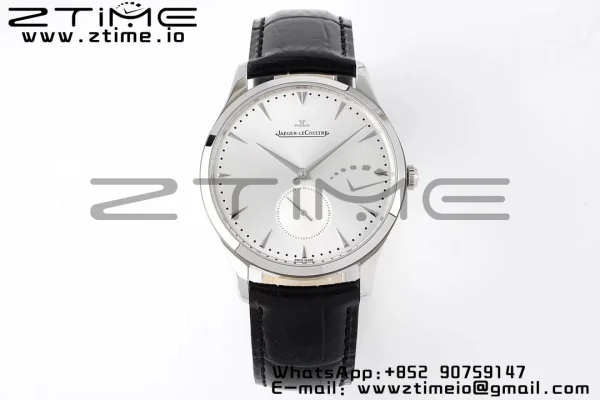 Master Ultra Thin Small Second 1358420 SS ZF 1:1 Best Edition Silver Dial on Black Leather Strap A896 - Super Clone Watch | 1:1 Best Version