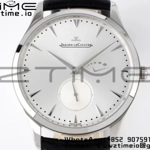 Master Ultra Thin Small Second 1358420 SS ZF 1:1 Best Edition Silver Dial on Black Leather Strap A896 - Super Clone Watch | 1:1 Best Version