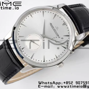 Master Ultra Thin Small Second 1358420 SS ZF 1:1 Best Edition Silver Dial on Black Leather Strap A896 - Super Clone Watch | 1:1 Best Version