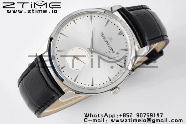 Master Ultra Thin Small Second 1358420 SS ZF 1:1 Best Edition Silver Dial on Black Leather Strap A896 - Super Clone Watch | 1:1 Best Version