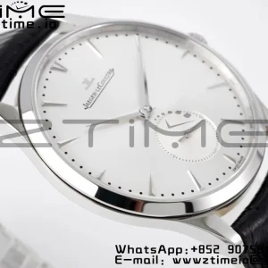 Master Ultra Thin Small Second 1358420 SS ZF 1:1 Best Edition Silver Dial on Black Leather Strap A896 - Super Clone Watch | 1:1 Best Version