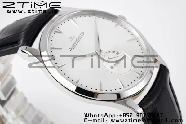 Master Ultra Thin Small Second 1358420 SS ZF 1:1 Best Edition Silver Dial on Black Leather Strap A896 - Super Clone Watch | 1:1 Best Version