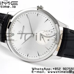 Master Ultra Thin Small Second 1358420 SS ZF 1:1 Best Edition Silver Dial on Black Leather Strap A896 - Super Clone Watch | 1:1 Best Version
