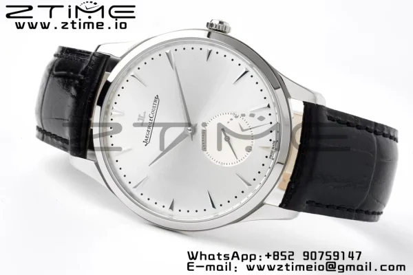 Master Ultra Thin Small Second 1358420 SS ZF 1:1 Best Edition Silver Dial on Black Leather Strap A896 - Super Clone Watch | 1:1 Best Version