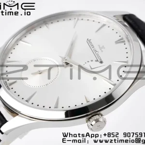 Master Ultra Thin Small Second 1358420 SS ZF 1:1 Best Edition Silver Dial on Black Leather Strap A896 - Super Clone Watch | 1:1 Best Version