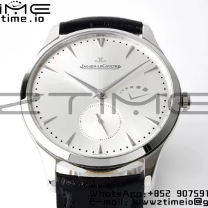Master Ultra Thin Small Second 1358420 SS ZF 1:1 Best Edition Silver Dial on Black Leather Strap A896 - Super Clone Watch | 1:1 Best Version