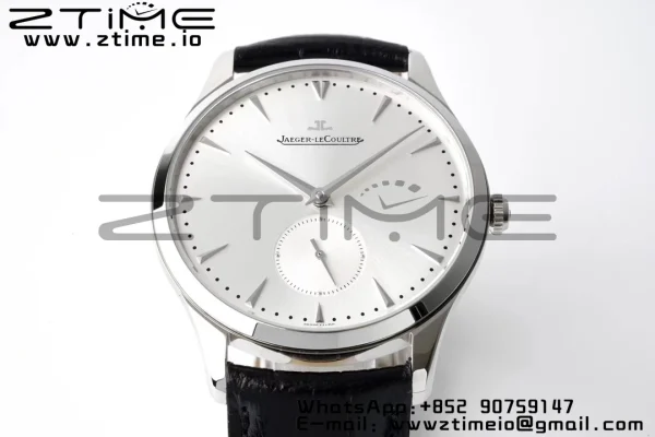 Master Ultra Thin Small Second 1358420 SS ZF 1:1 Best Edition Silver Dial on Black Leather Strap A896 - Super Clone Watch | 1:1 Best Version