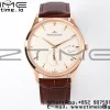 Master Ultra Thin Small Second 1352520 RG ZF 1:1 Best Edition Λευκό καντράν σε καφέ δερμάτινο λουράκι A896 - Super Clone Watch | 1:1 Best Version