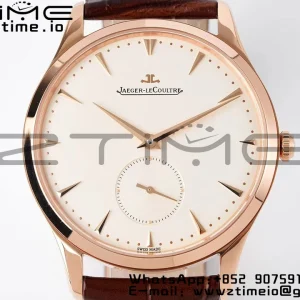 Master Ultra Thin Small Second 1352520 RG ZF 1:1 Best Edition Cadran blanc sur bracelet cuir marron A896 - Super Clone Watch | 1:1 Best Version