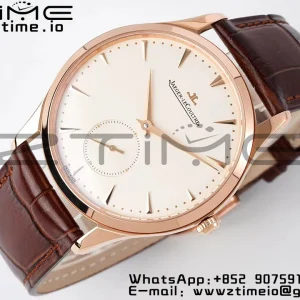 Master Ultra Thin Small Second 1352520 RG ZF 1:1 Best Edition Cadran blanc sur bracelet cuir marron A896 - Super Clone Watch | 1:1 Best Version