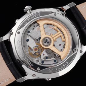 Master Ultra Thin Moon 1368420 SS AZF 1:1 Best Edition Silver Dial on Black Leather Strap A925 - Super Clone Watch | 1:1 Best Version