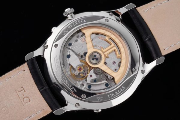 Master Ultra Thin Moon 1368420 SS AZF 1:1 Best Edition Silver Dial on Black Leather Strap A925 - Super Clone Watch | 1:1 Best Version