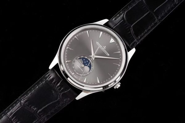 Master Ultra Thin Moon 1363540 SS AZF 1:1 Mejor Edición Esfera Gris con Correa de Piel Negra A925 - Super Clone Watch | 1:1 Mejor Versión