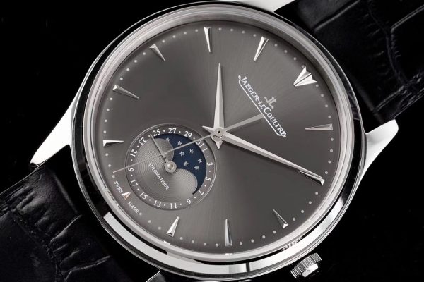 Master Ultra Thin Moon 1363540 SS AZF 1:1 Mejor Edición Esfera Gris con Correa de Piel Negra A925 - Super Clone Watch | 1:1 Mejor Versión