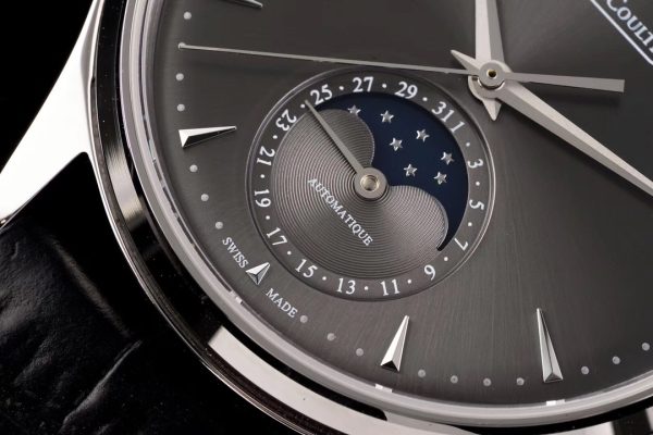 Master Ultra Thin Moon 1363540 SS AZF 1:1 Mejor Edición Esfera Gris con Correa de Piel Negra A925 - Super Clone Watch | 1:1 Mejor Versión