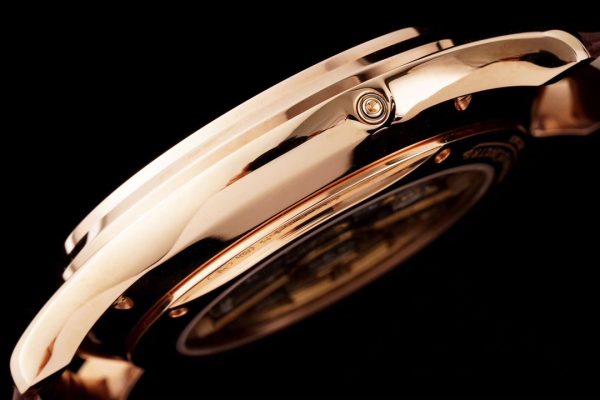Master Ultra Thin Moon 1362520 RG AZF 1:1 Best Edition Weißes Zifferblatt auf braunem Lederarmband A925 - Super Clone Watch | 1:1 Best Version