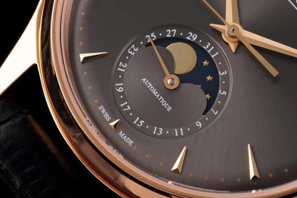Master Ultra Thin Moon 136255J RG AZF 1:1 Best Edition Gray Dial on Black Leather Strap A925 - Super Clone Watch | 1:1 Best Version