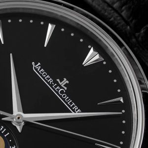 Master Ultra Thin Moon 1358470 SS AZF 1:1 Best Edition Black Dial on Black Leather Strap A925 - Super Clone Watch | 1:1 Best Version