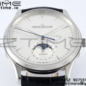 Master Ultra Thin Moon 1368420 SS ZF 1:1 Best Edition White Dial on Black Leather Strap SA925 Super Clone V2 - Super Clone Watch | 1:1 Best Version