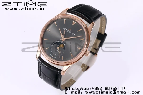 Master Ultra Thin Moon 136255J RG ZF 1:1 Best Edition Dark Gray Dial on Black Leather Strap SA925 Super Clone V2 - Super Clone Watch | 1:1 Best Version