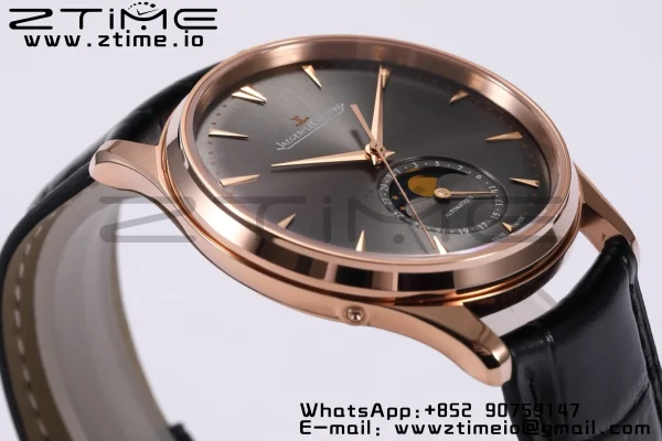 Master Ultra Thin Moon 136255J RG ZF 1:1 Best Edition Dark Gray Dial on Black Leather Strap SA925 Super Clone V2 - Super Clone Watch | 1:1 Best Version