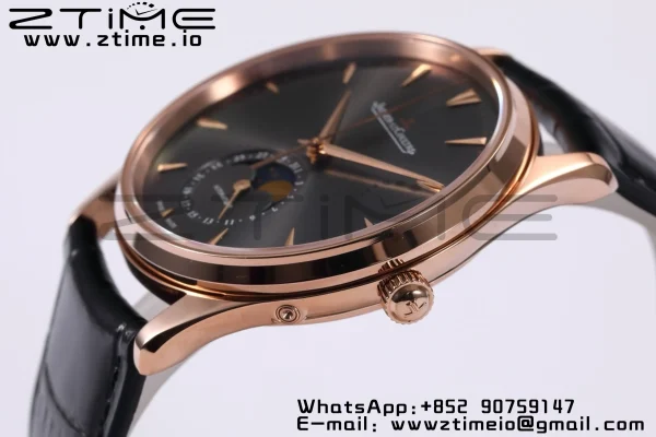 Master Ultra Thin Moon 136255J RG ZF 1:1 Best Edition Dark Gray Dial on Black Leather Strap SA925 Super Clone V2 - Super Clone Watch | 1:1 Best Version