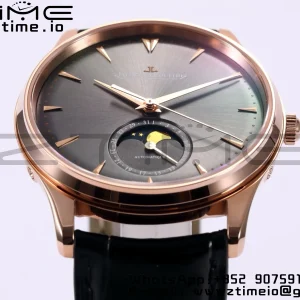 Master Ultra Thin Moon 136255J RG ZF 1:1 Best Edition Dark Gray Dial on Black Leather Strap SA925 Super Clone V2 - Super Clone Watch | 1:1 Best Version