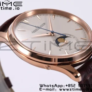 Master Ultra Thin Moon 1362520 RG ZF 1:1 Best Edition White Dial on Brown Leather Strap SA925 Super Clone V2 - Super Clone Watch | 1:1 Best Version