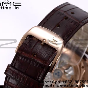 Master Ultra Thin Moon 1362520 RG ZF 1:1 Best Edition White Dial on Brown Leather Strap SA925 Super Clone V2 - Super Clone Watch | 1:1 Best Version