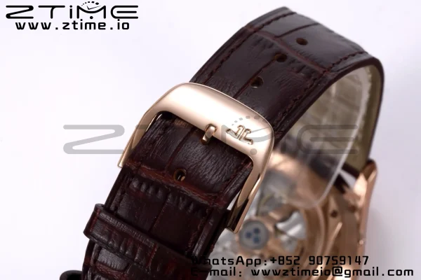 Master Ultra Thin Moon 1362520 RG ZF 1:1 Best Edition White Dial on Brown Leather Strap SA925 Super Clone V2 - Super Clone Watch | 1:1 Best Version